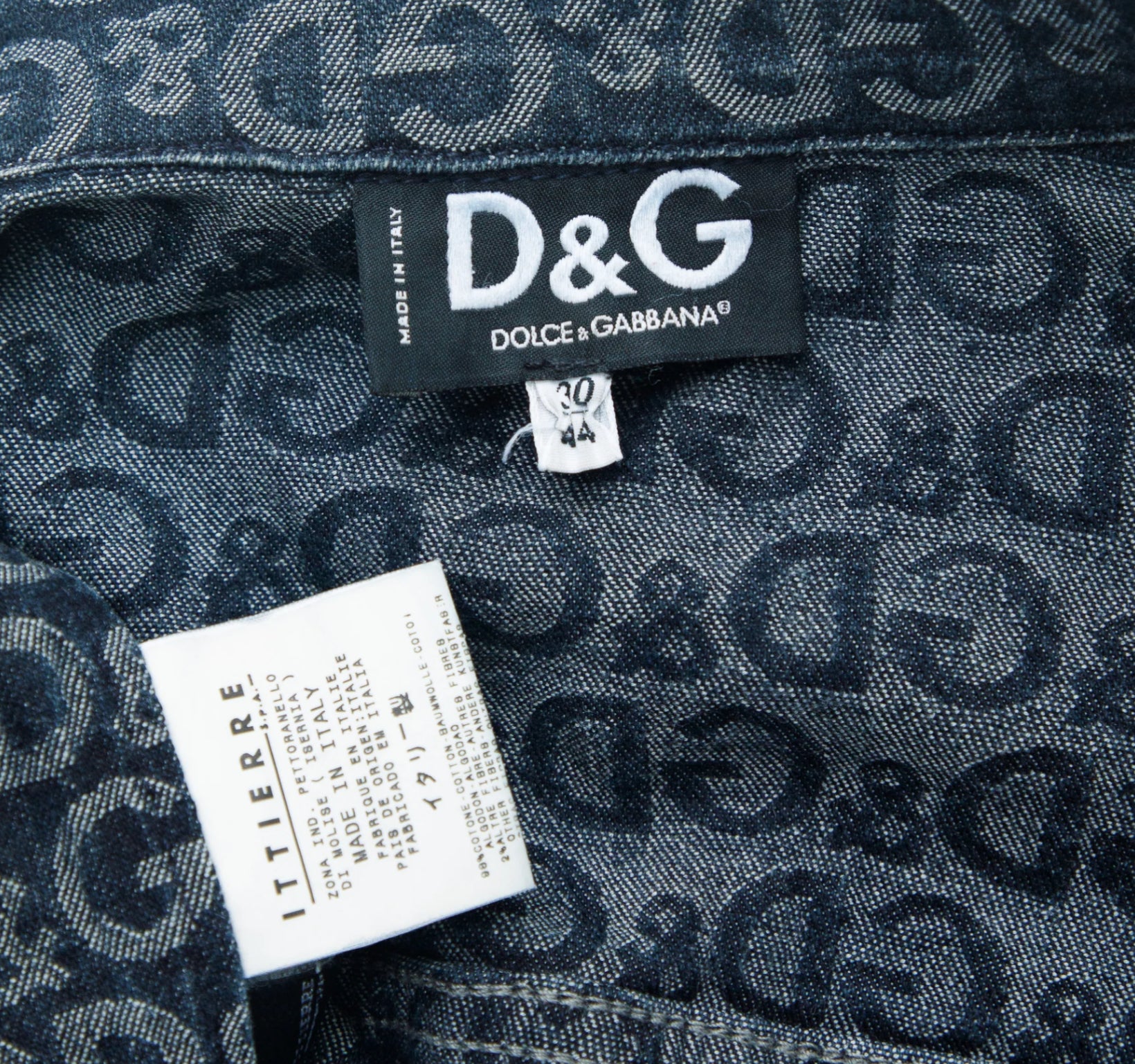 D&G Denim Monogram Jacket