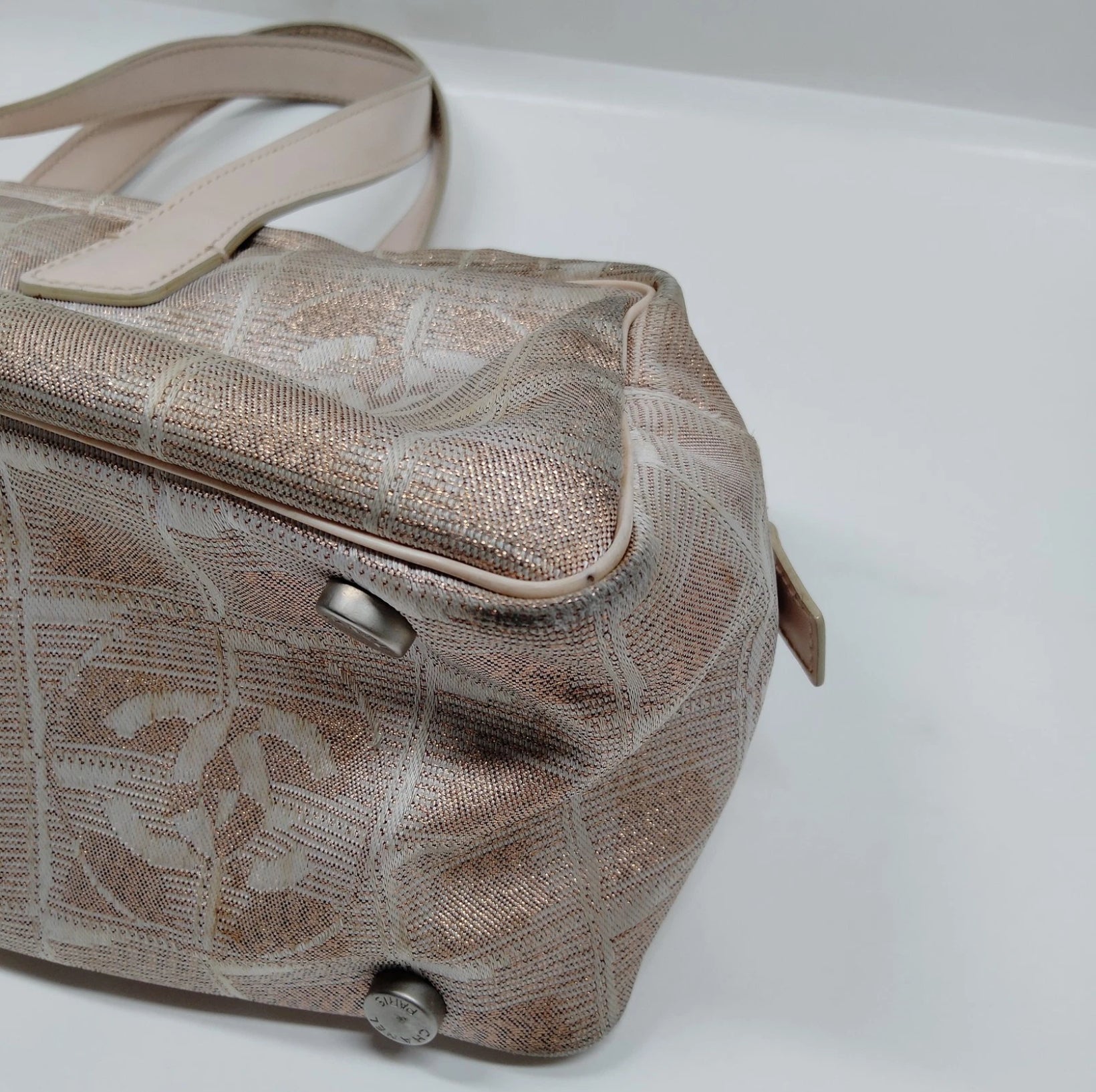 Chanel Pink Sparkle Nylon Underarm Tote