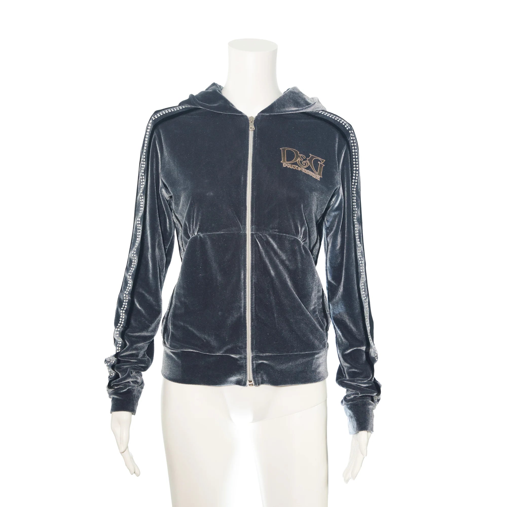 D&G Grey Velour Track Jacket