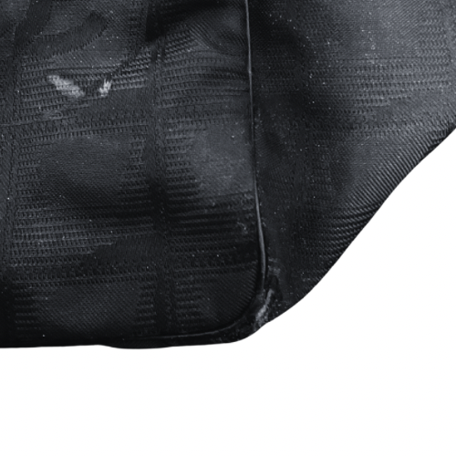 Chanel Travel Line Tote Bag Nylon Canvas Black Shoulder Bag