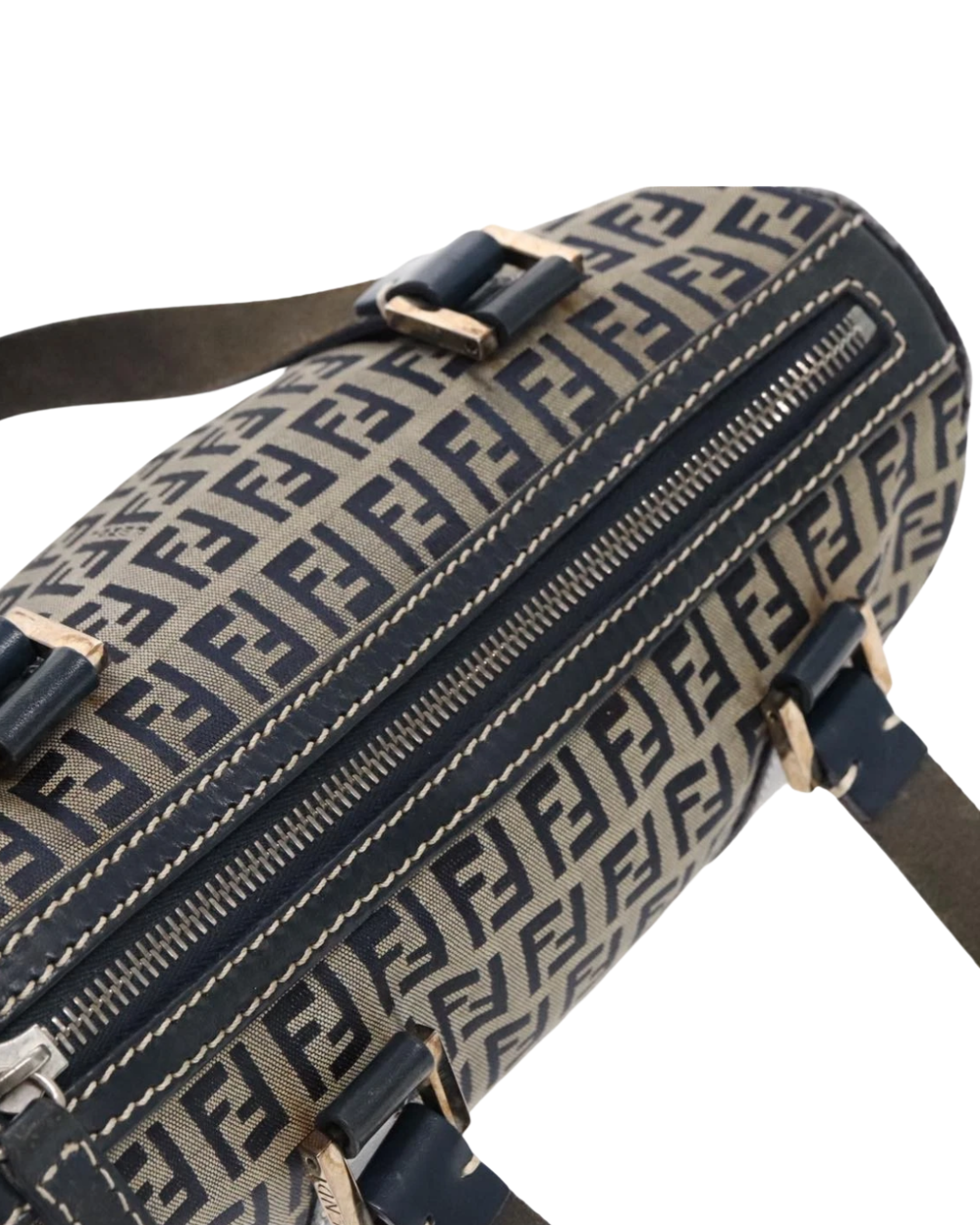 FENDI Zucchino Canvas Handbag