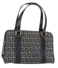 Fendi Triangle Zucchino Canvas Hand Bag