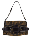 Fendi Zucca B Bis Canvas Flap Bag